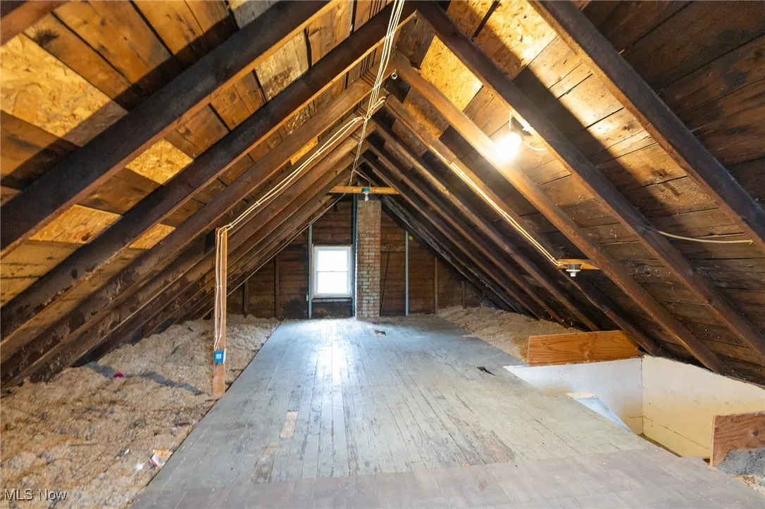 Attic with an upstairs landing