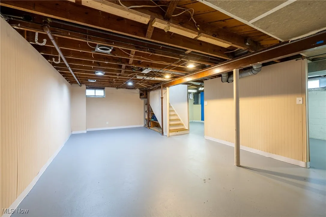 Basement with stairs