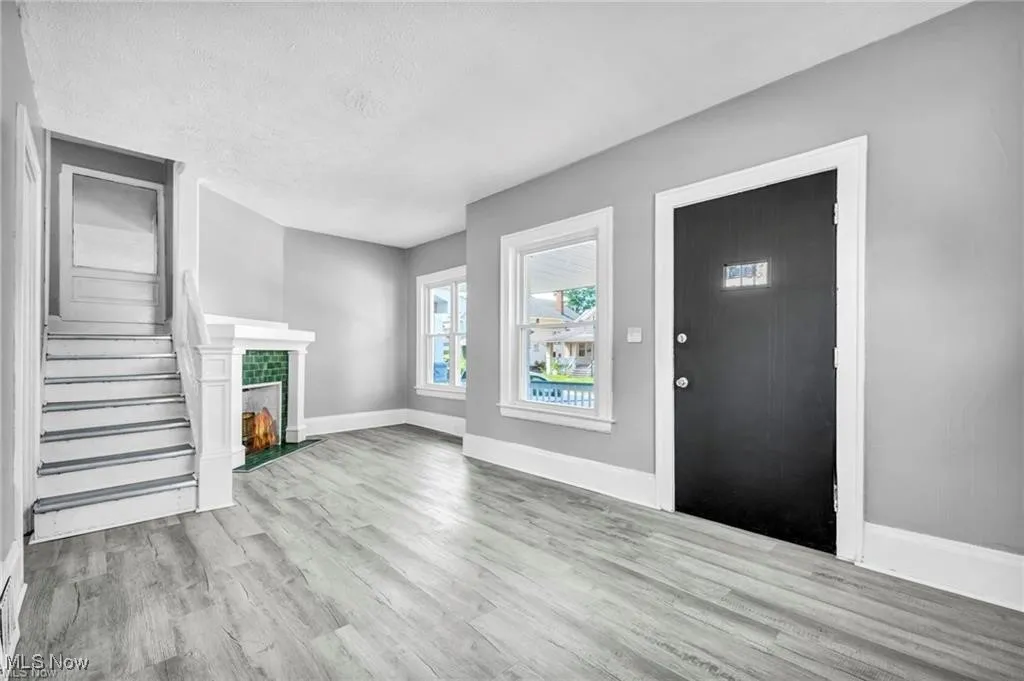 Entryway featuring wood-type flooring