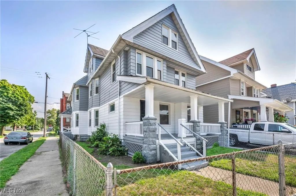 View of front of property with a porch