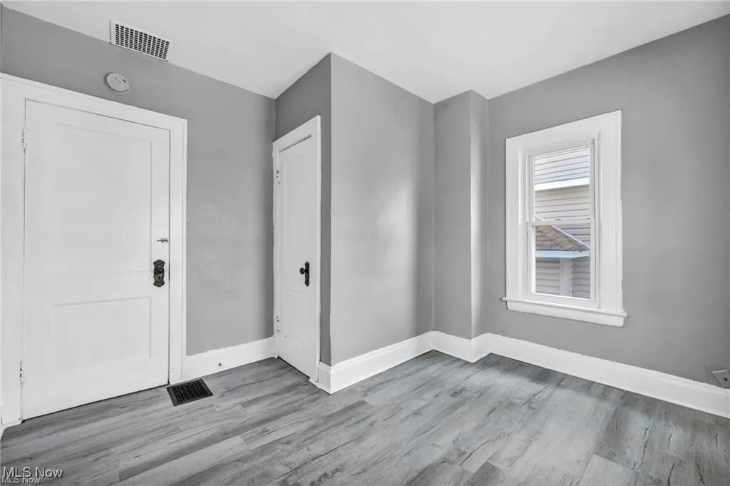 Foyer featuring hardwood / wood-style flooring