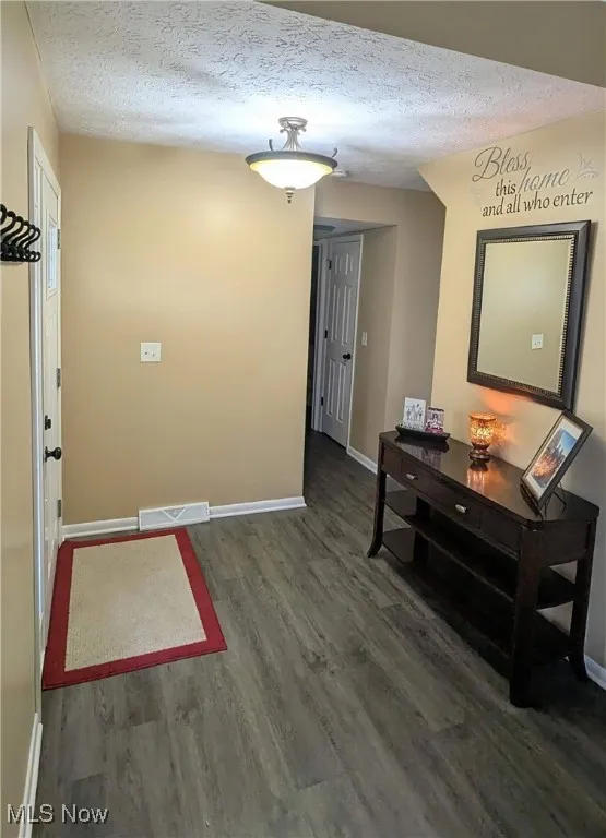 View of Spacious Front Foyer with LVT Flooring and Modern Paint