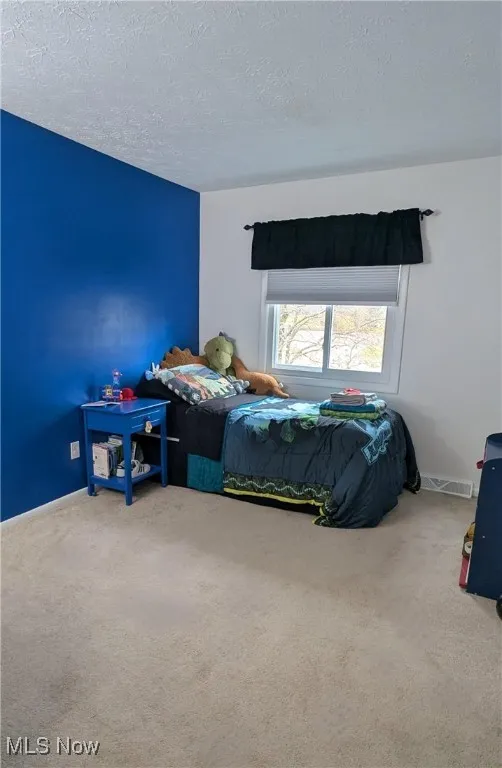 View of 3rd Bedroom with Carpet, Modern Paint, Blinds plus Double Wide Custom Closet