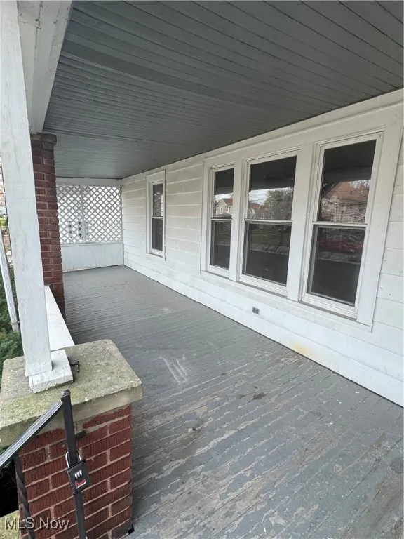 View of wooden deck