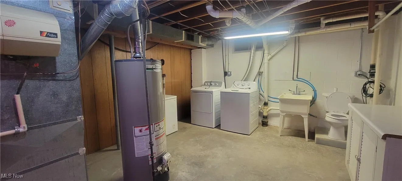 utility room in the basement