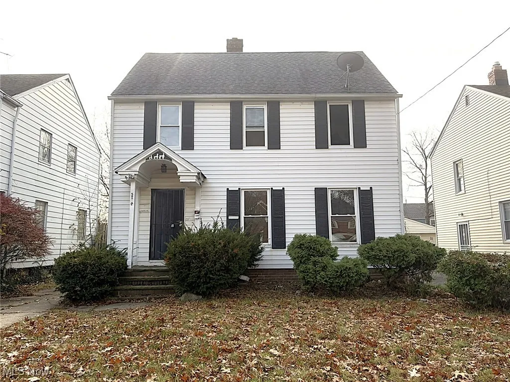 Colonial house with a chimney