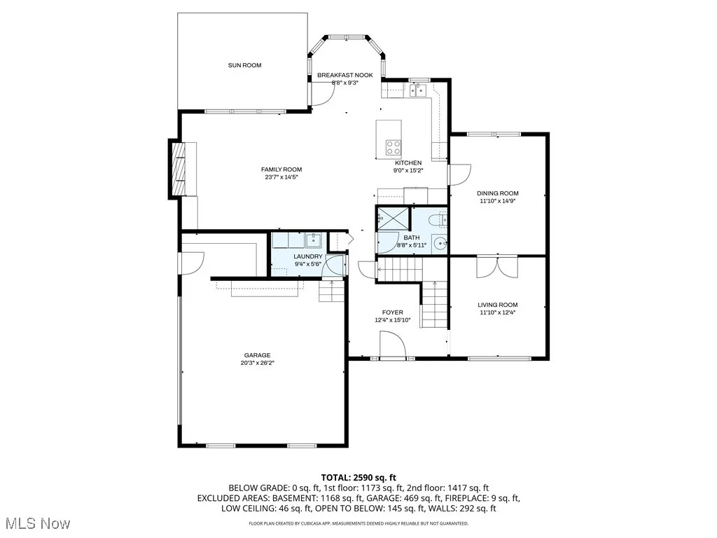 View of home first level floor plan