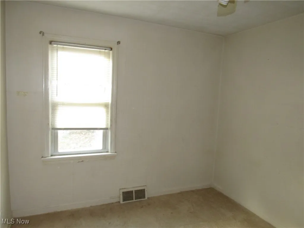 Spare room featuring light colored carpet and healthy amount of natural light