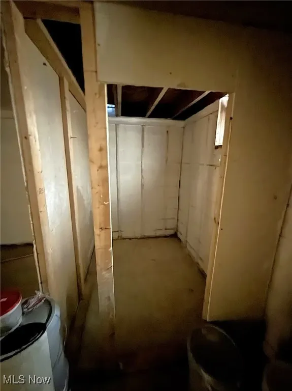 View of unfinished basement