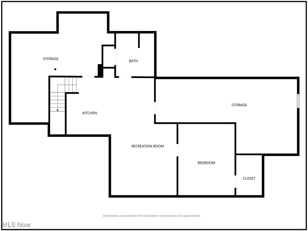 View of room layout for basement