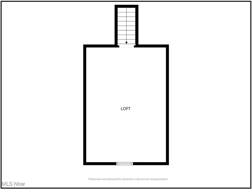 View of floor plan loft area on 2nd floor
