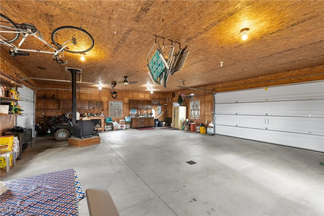 View of datached garage