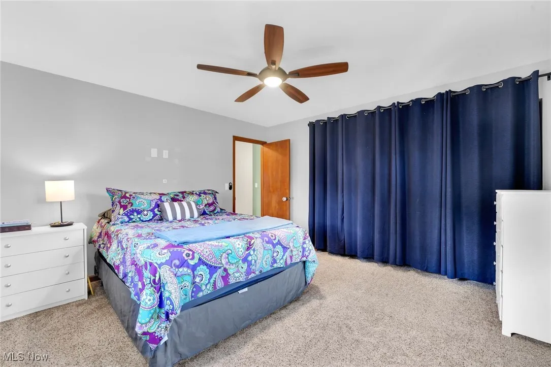 Primary bedroom with spacious open closet