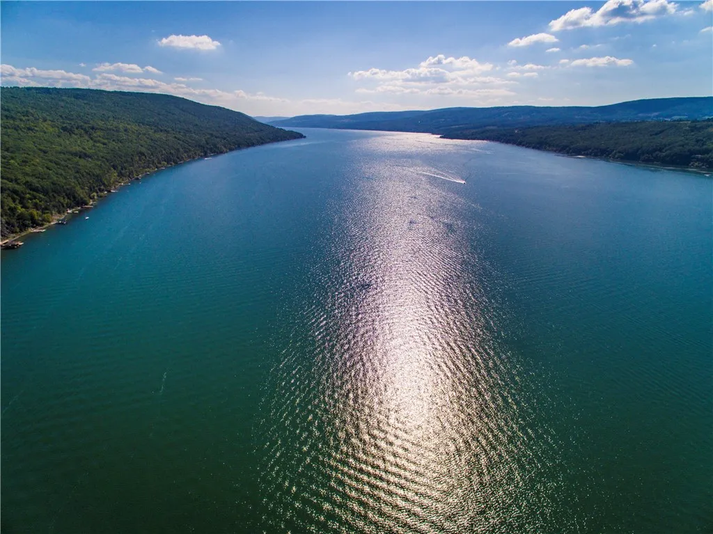AERIAL VIEW OF CANANDAIGUA LAKE.