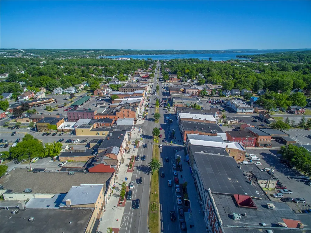 AERIAL VIEW OF MAIN STREET, CANANDAIGUA