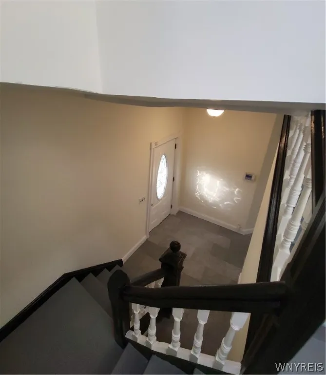 stairs in the front hall