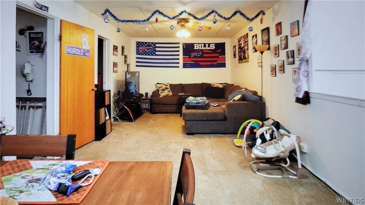 Lower dining and
Living room -
