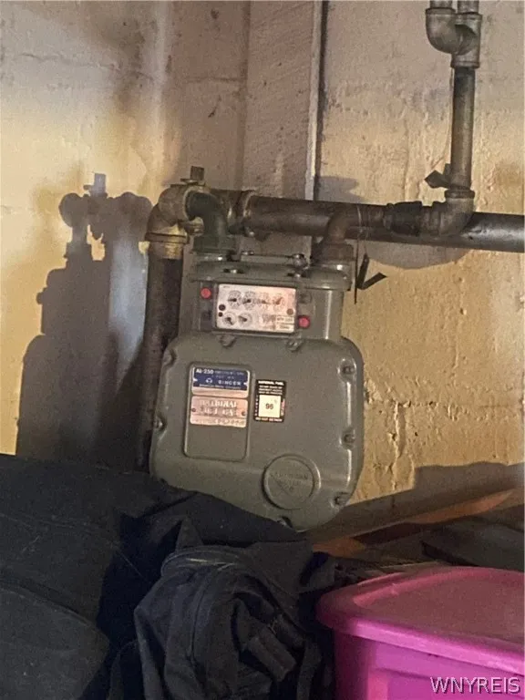 Gas meter in basement