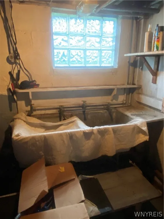 Wash tub in basement