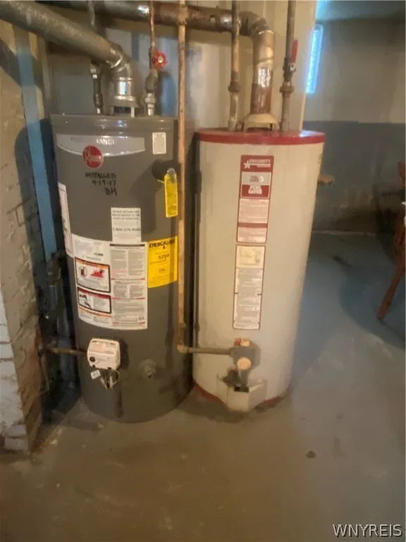 Hot water tanks in basement