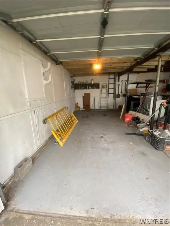 Inside garage