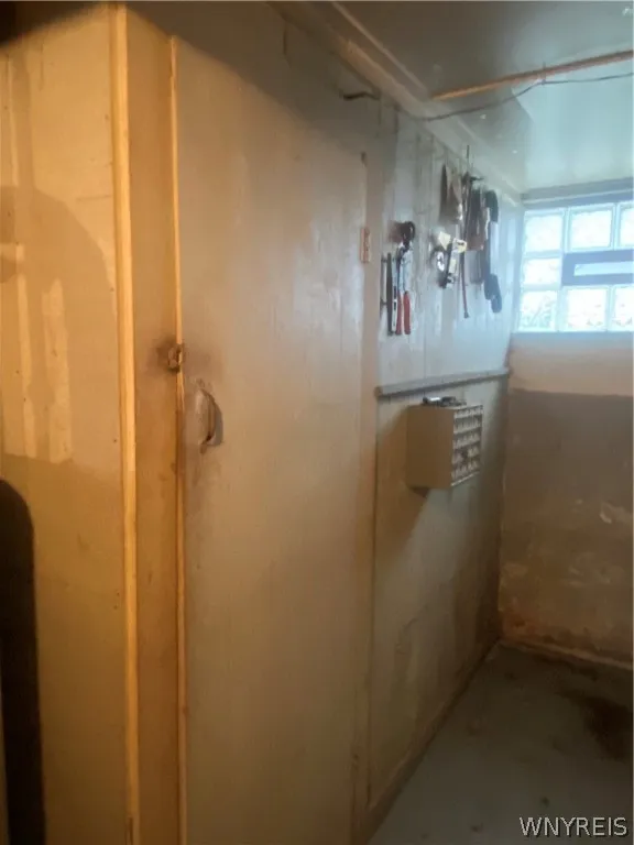 Storage closet in basement