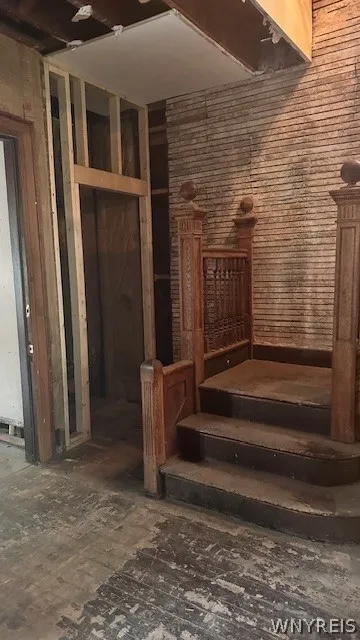 Front Stairway and half bath hookups
