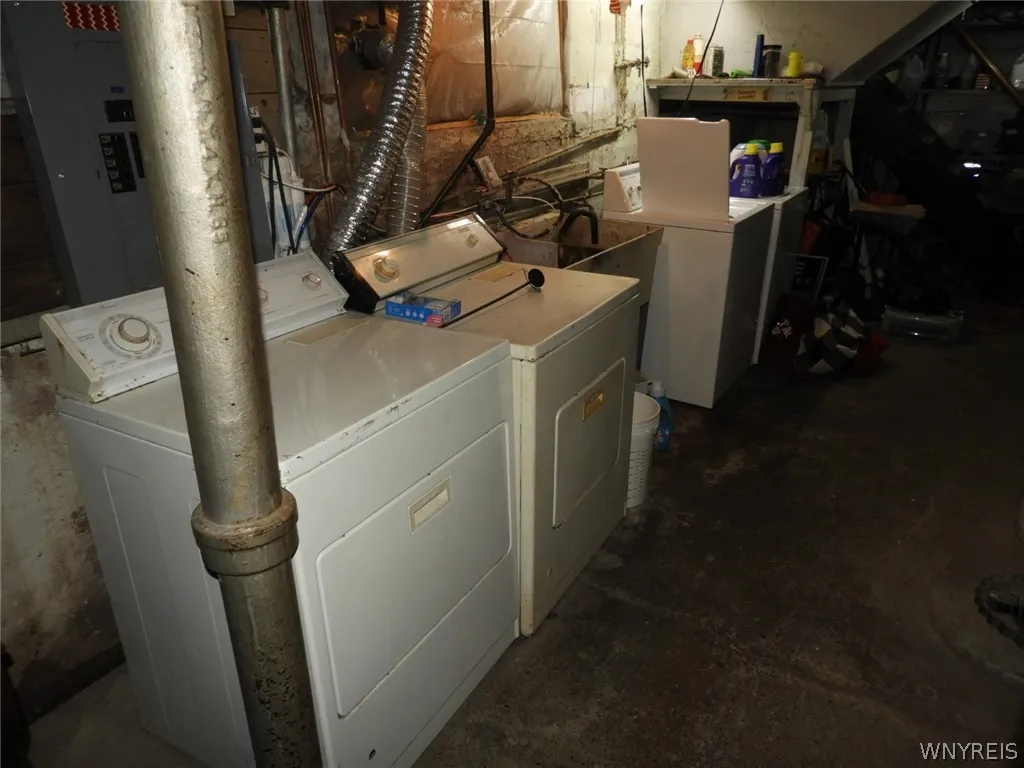 Basement: Laundry area.