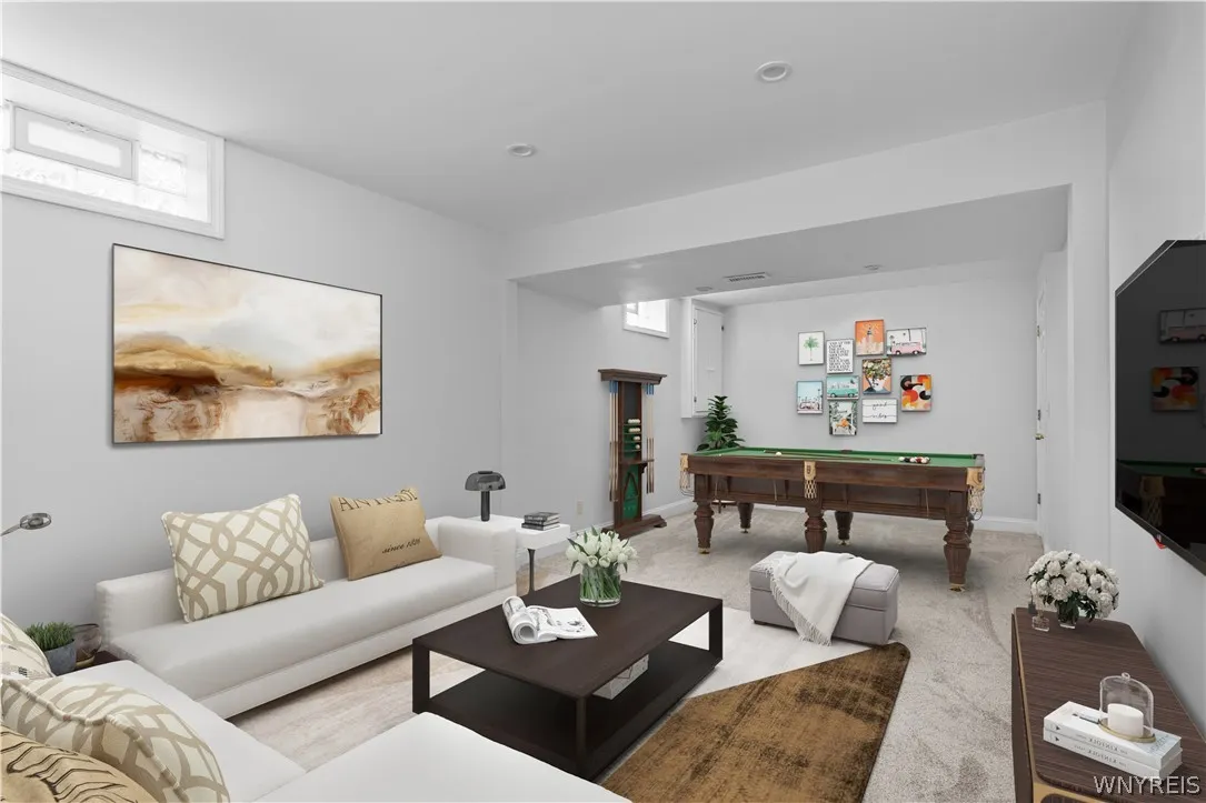 Virtually Staged Basement Room 1