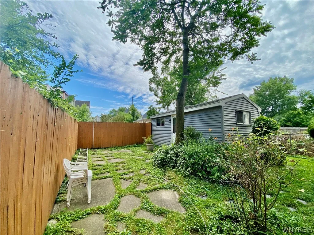 Fully fenced in back yard for relaxing or entertaining family and friends.
