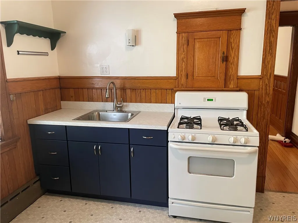 New cabinet, sink and countertop in kitchen