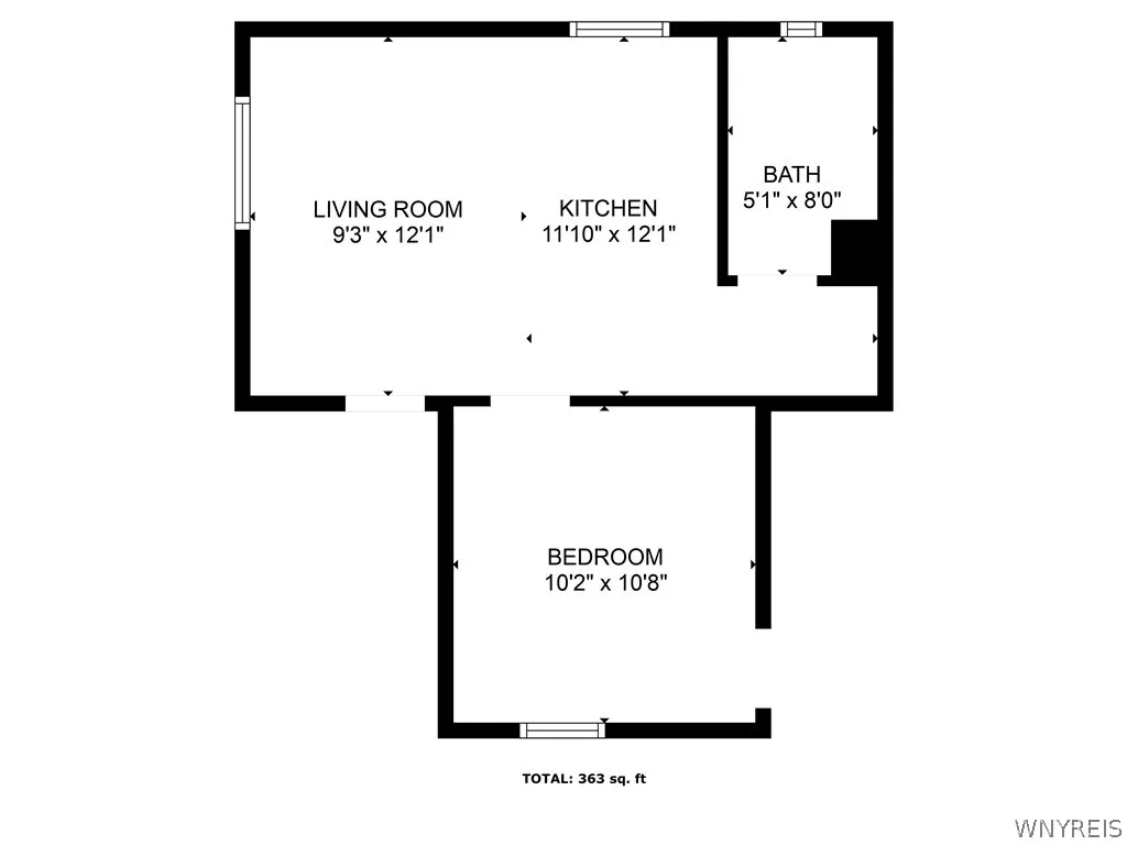 Lower rear apartment