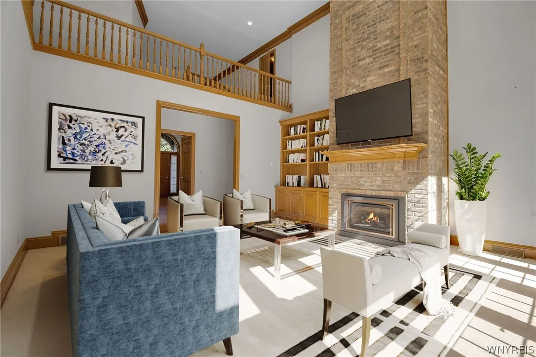 Family room has been virtually staged