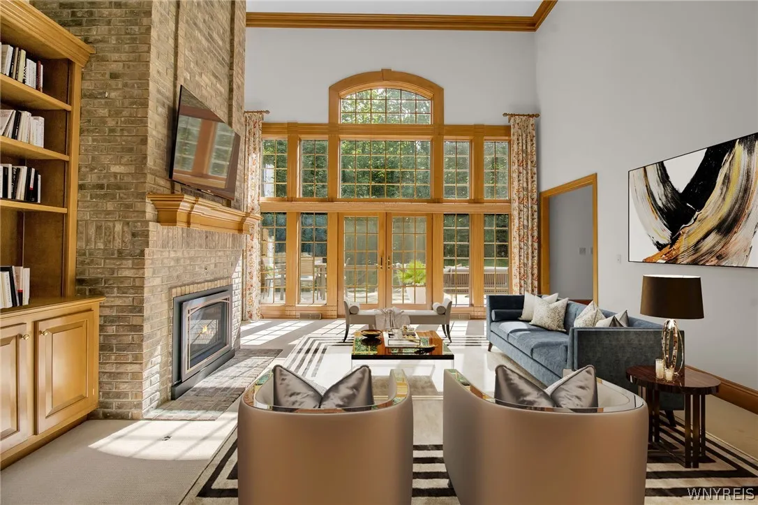 Family room has been virtually staged