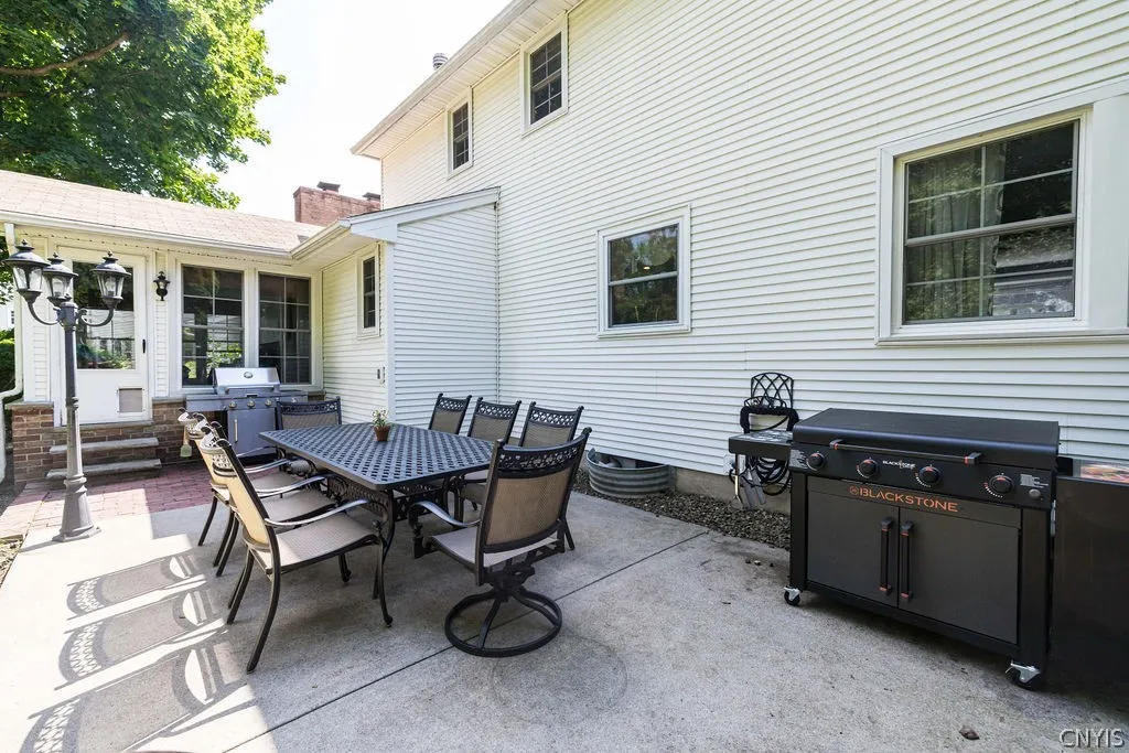 The backyard patio - ready for al fresco dining!