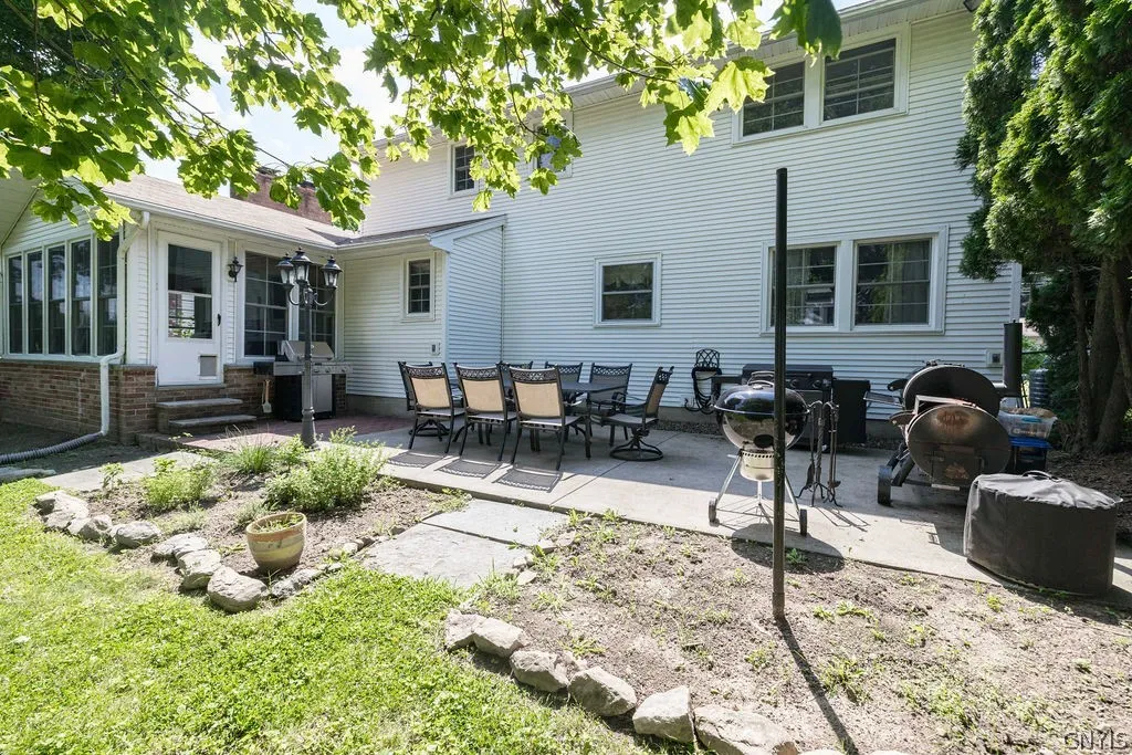 There is great space for seasonal and herb gardens right by the patio.