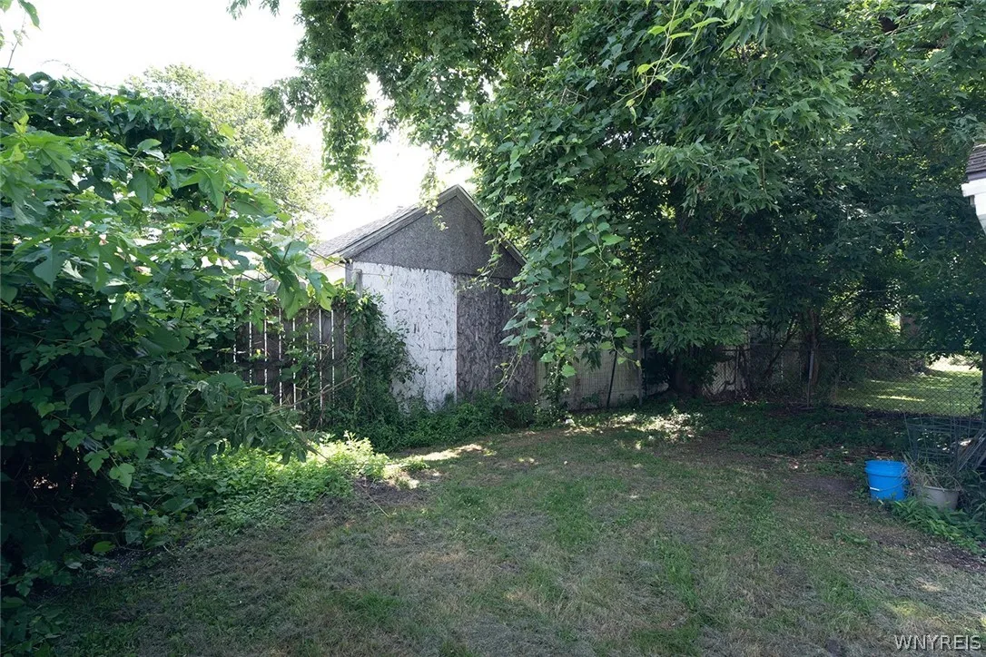 yard behind garage
