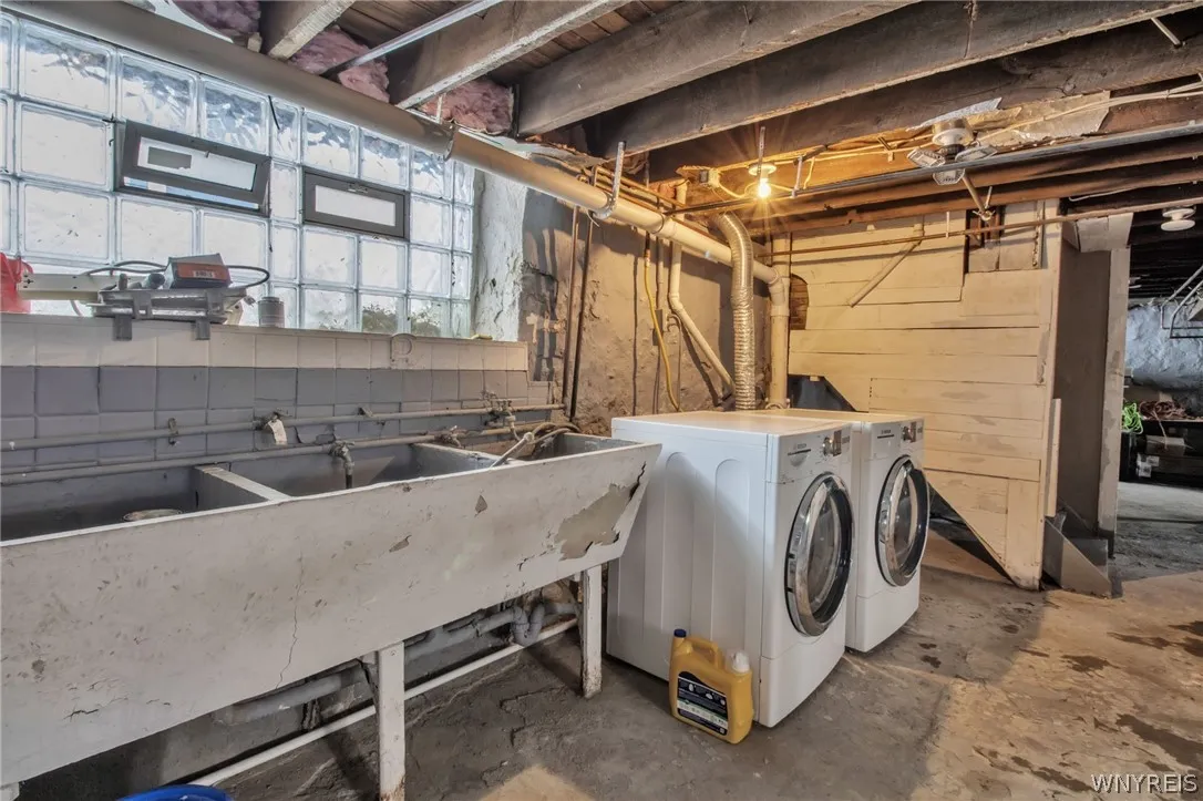 Basement- washer & dryer brand new