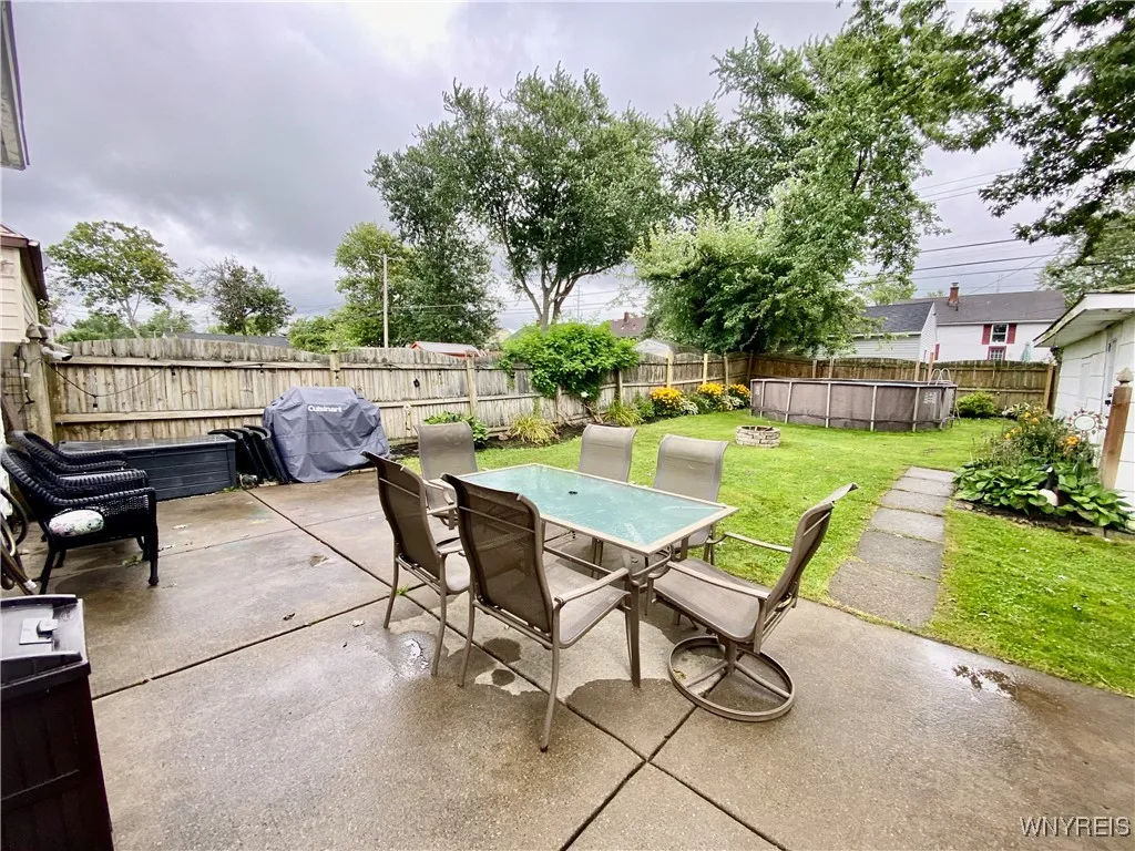 Good sized patio for enjoying family and friends.