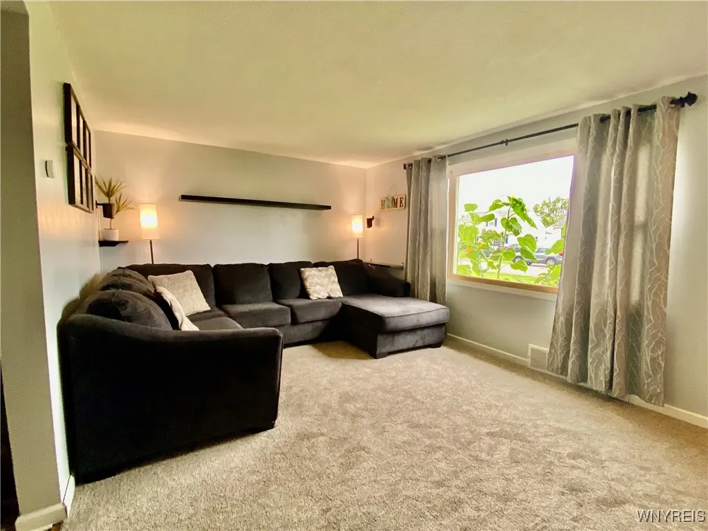 Large picture window provides lots of light.