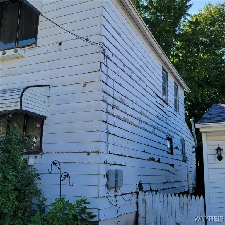 Right side of house
