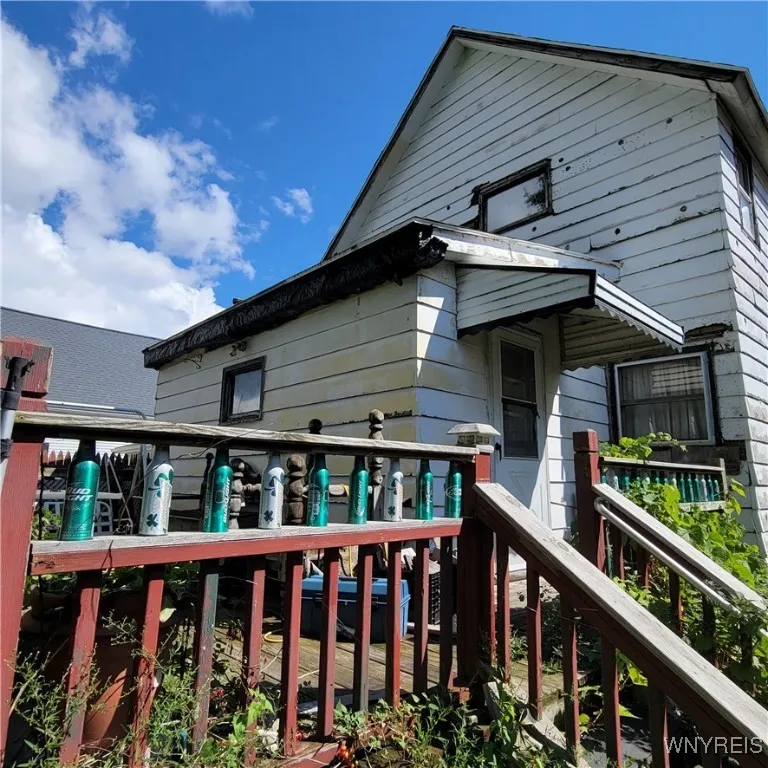 Back of home and porch