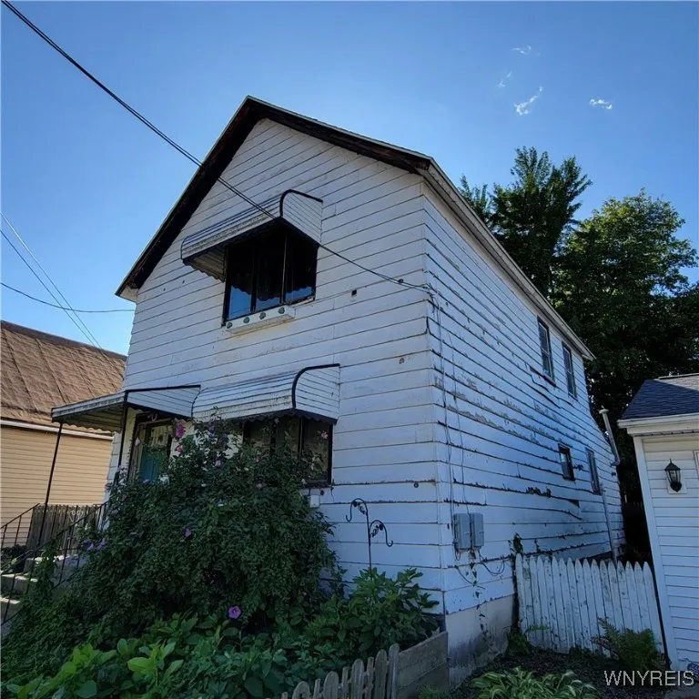Right side of house