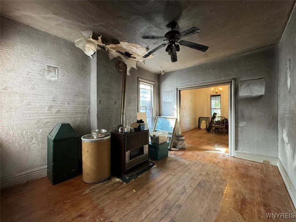 Dining Room has wall gas wall furnace