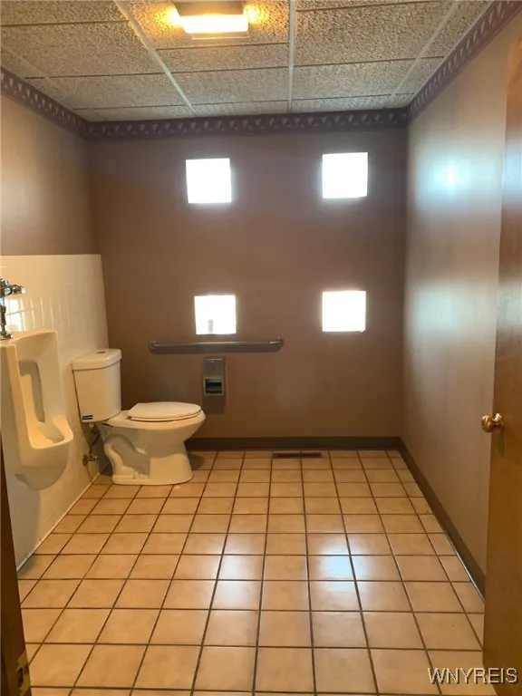 One of two shared restrooms