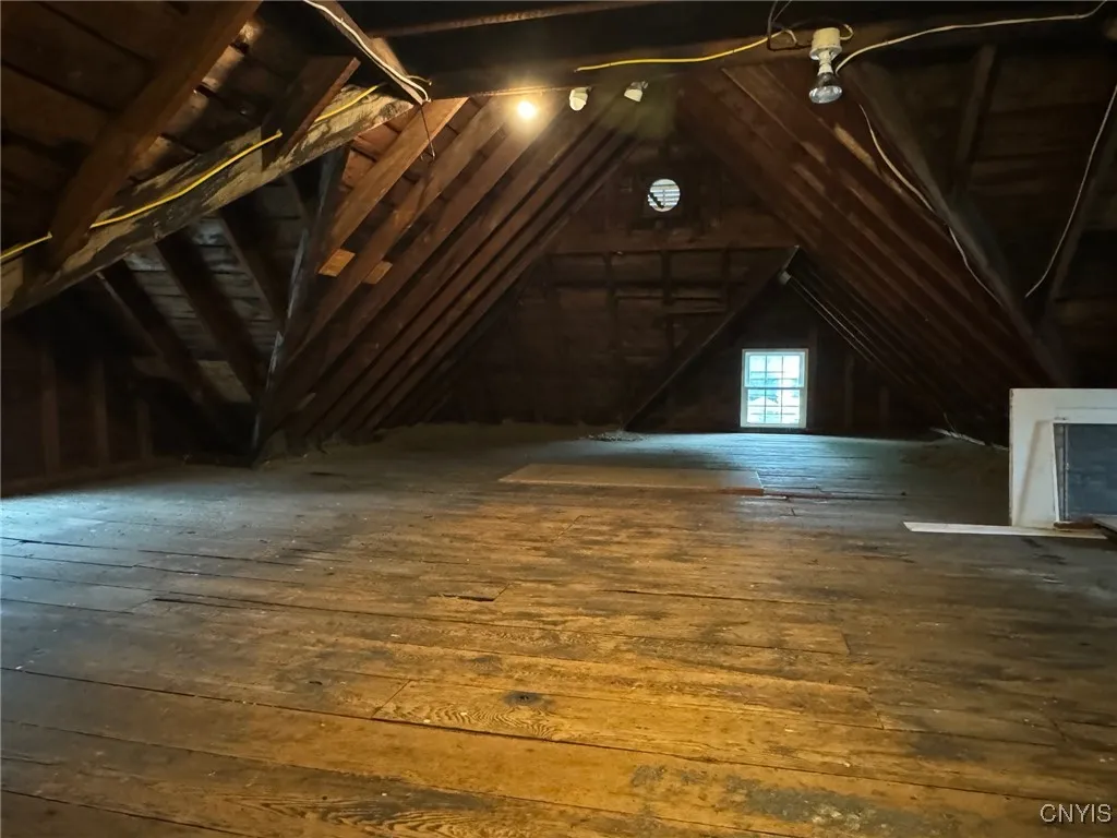 Walk up attic... great storage.