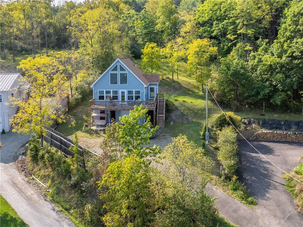 AERIAL VIEW OF NEWER BUILT KEUKA LAKE GETAWAY!