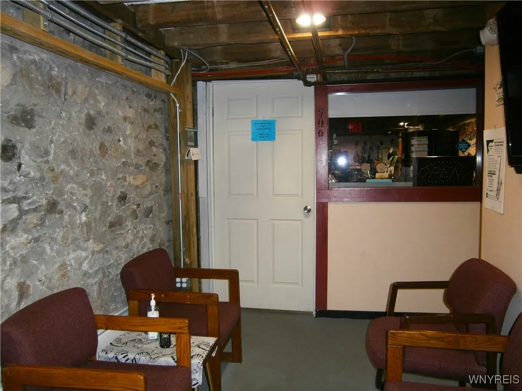 Basement retail waiting area