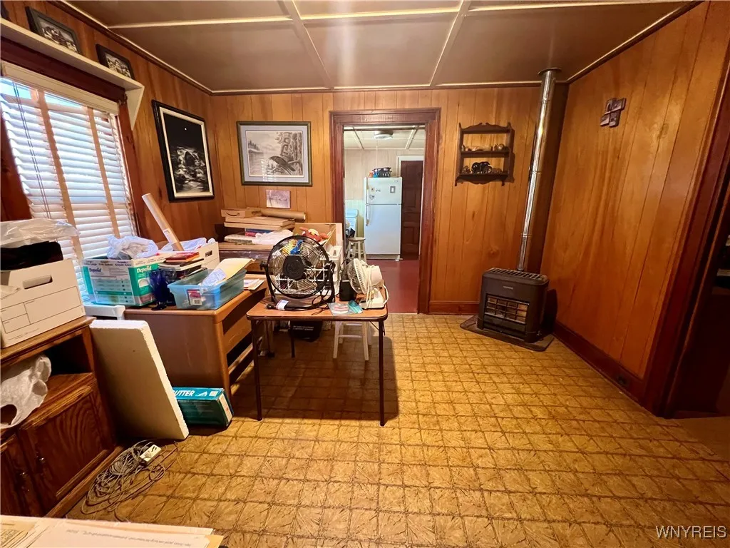 Living room w/Space Heater.