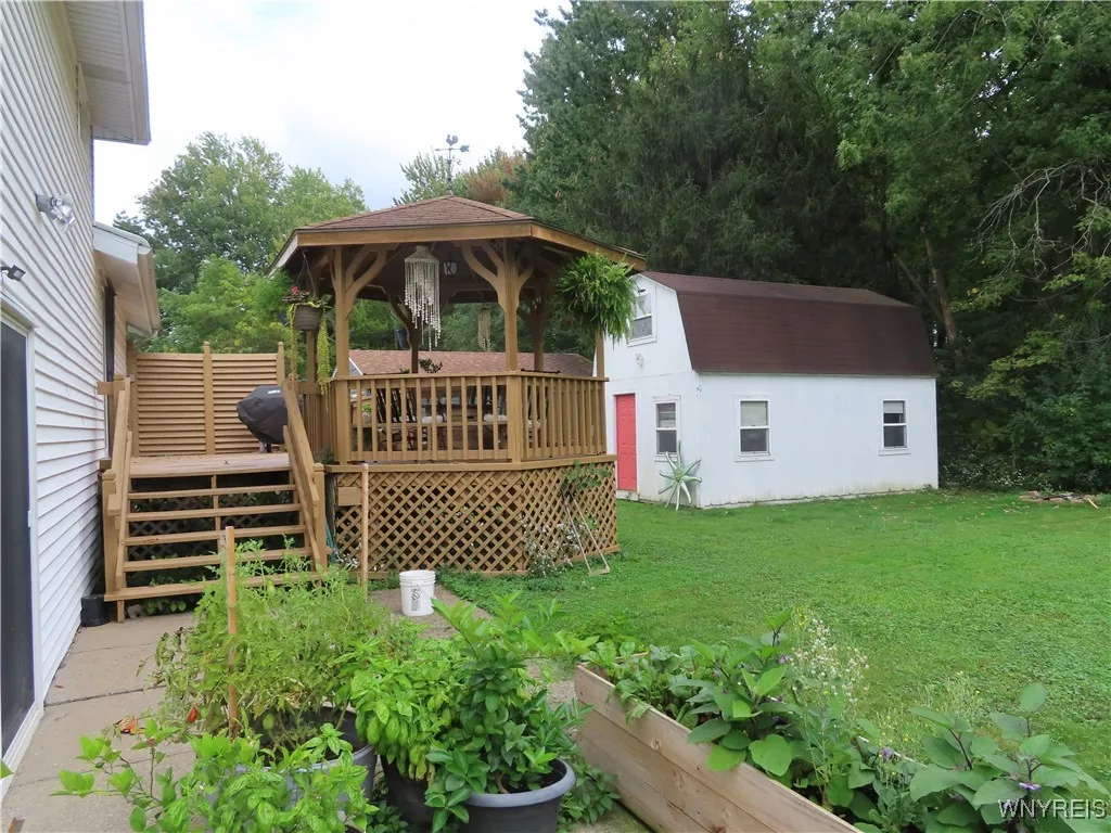 raised gardens on patio